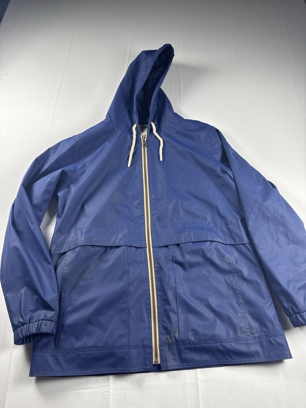 Weatherproof Rain Jacket Blue Hooded Windbreaker Mens Medium